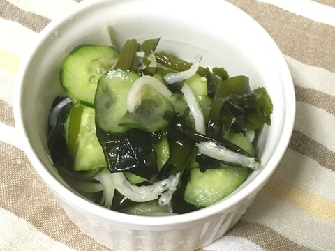 お手軽キュウリの酢の物【らっきょの漬け汁再利用】